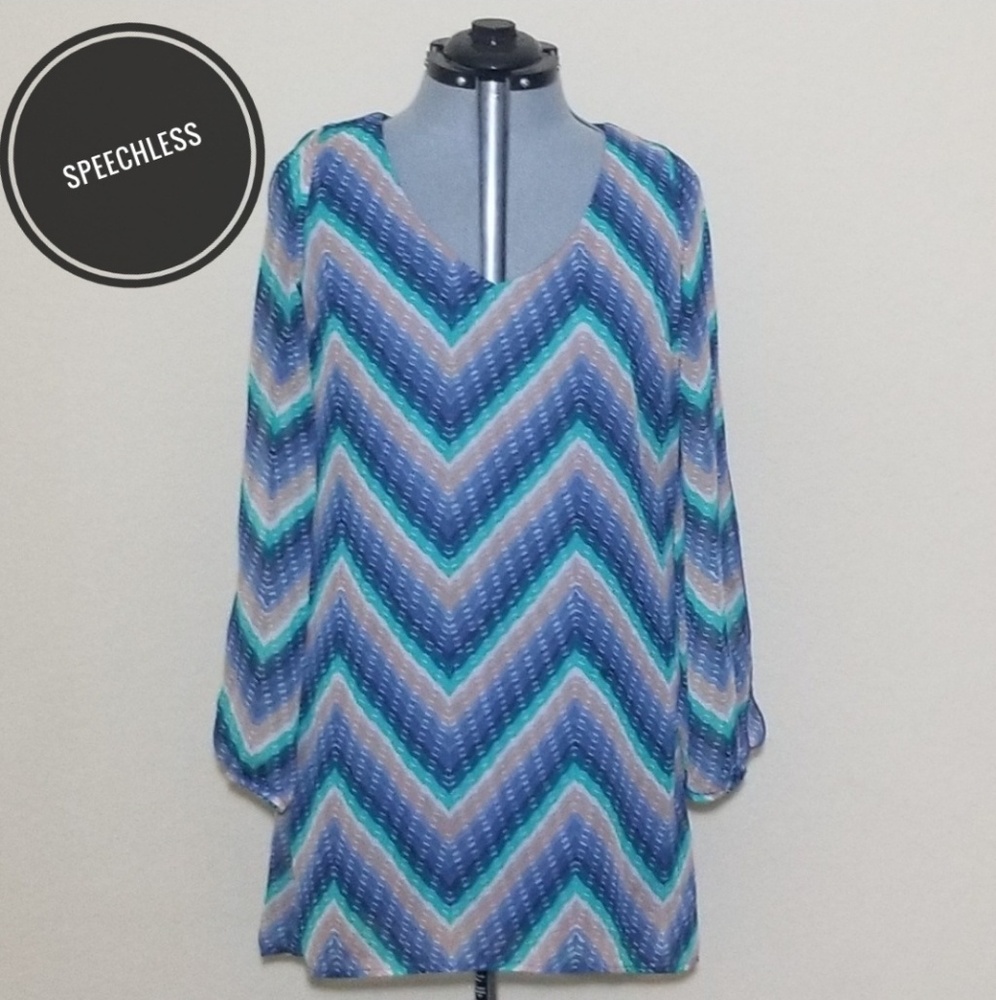 Multi striped blue - Speechless dress - size large